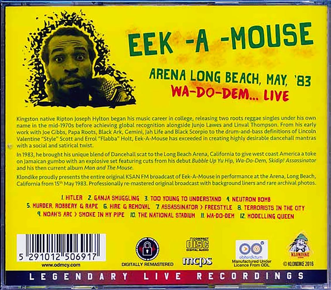 Eek-A-Mouse - Wa-Do-Dem...Live [2016 Unofficial Remastered] [New CD]