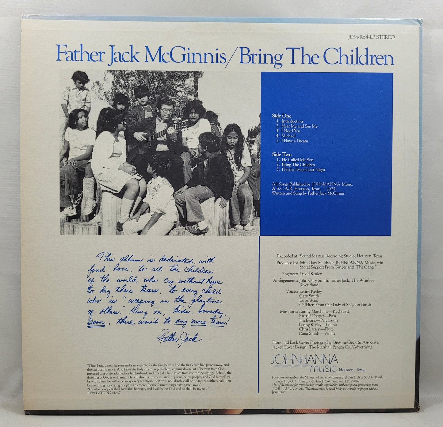 Father Jack McGinnis - Bring the Children [1977 Used Vinyl Record LP]