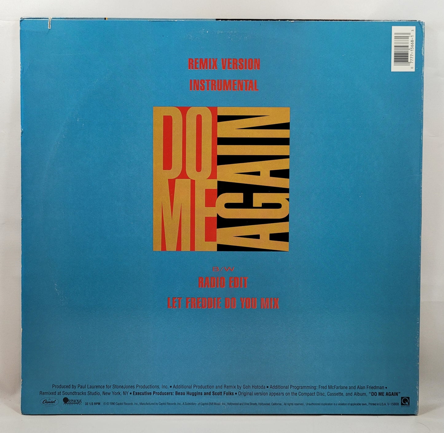 Freddie Jackson - Do Me Again [1991 Used Vinyl Record 12" Single]