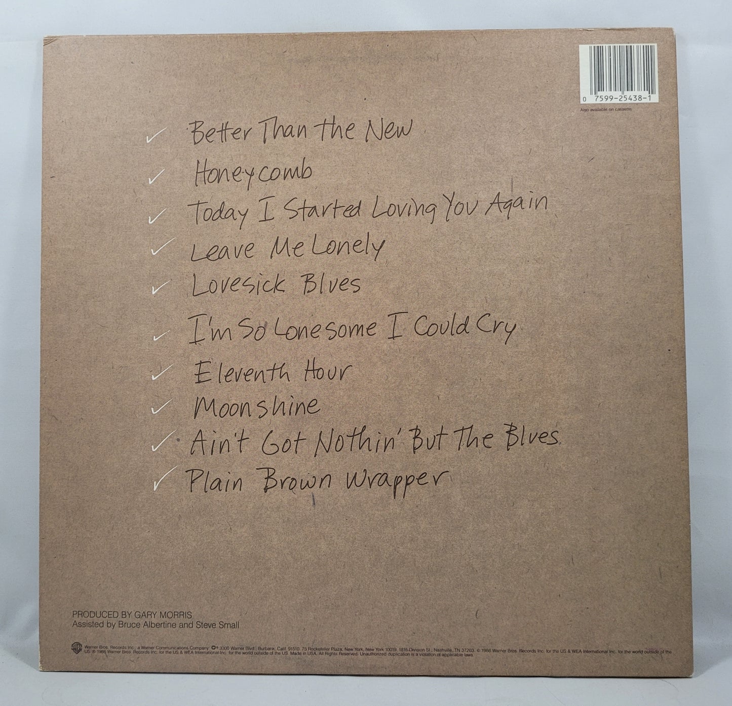 Gary Morris - Plain Brown Wrapper [1986 Used Vinyl Record LP]