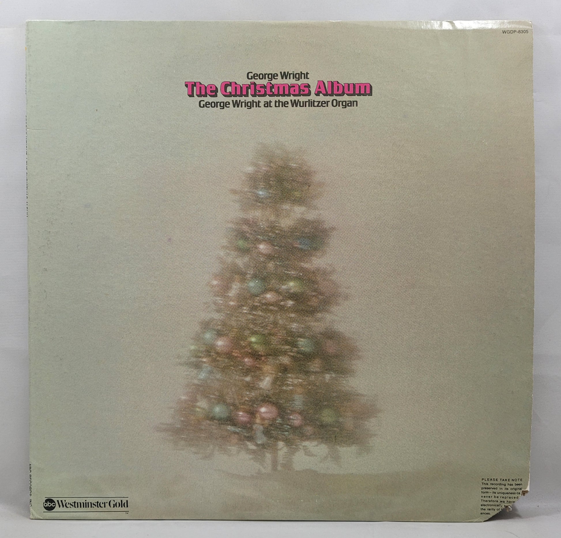 George Wright - The Christmas Album [1974 Reissue Mono] [Used Vinyl Record LP]