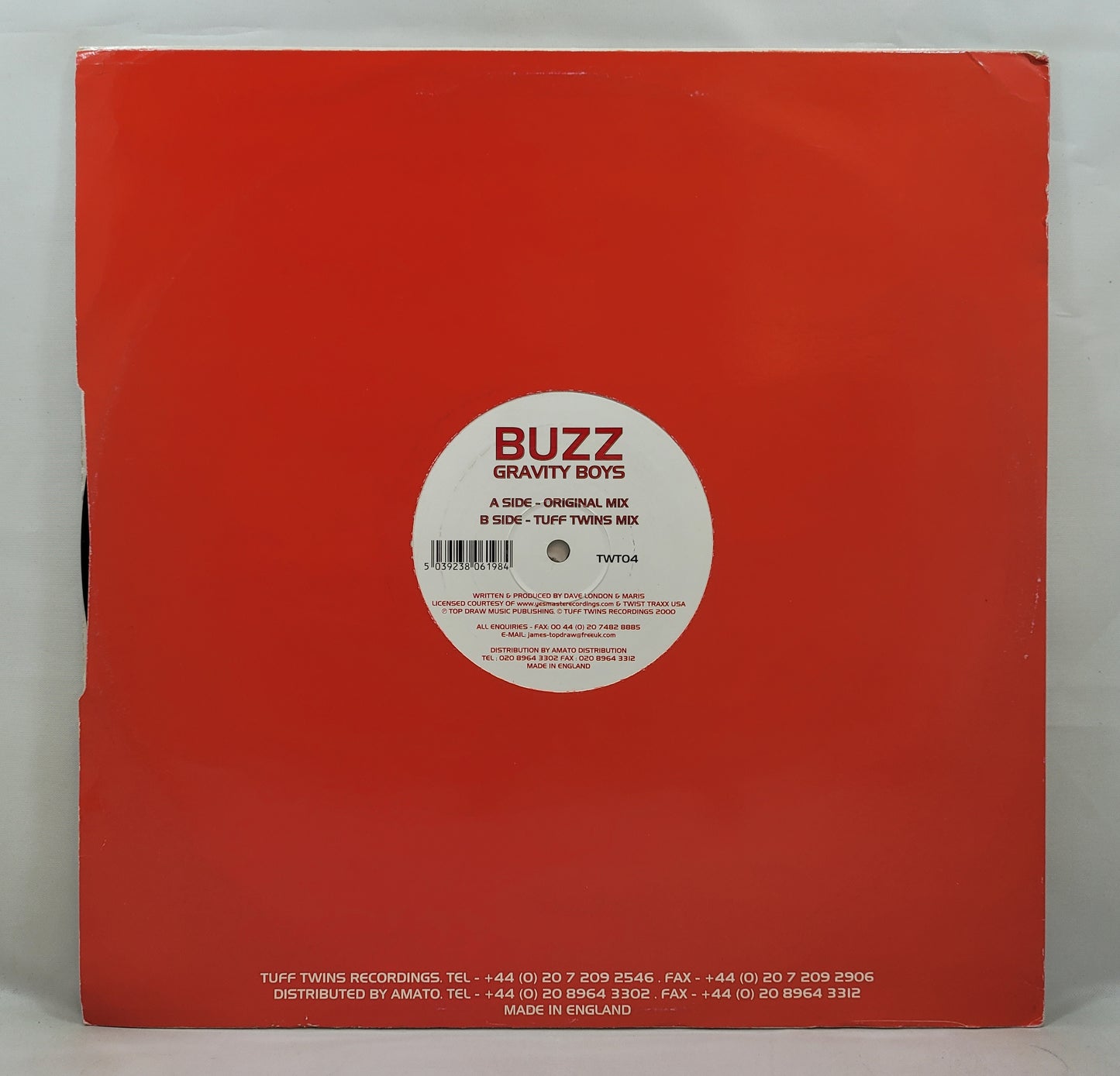 Gravity Boys - Buzz [2001 Used Vinyl Record 12" Single] [B]