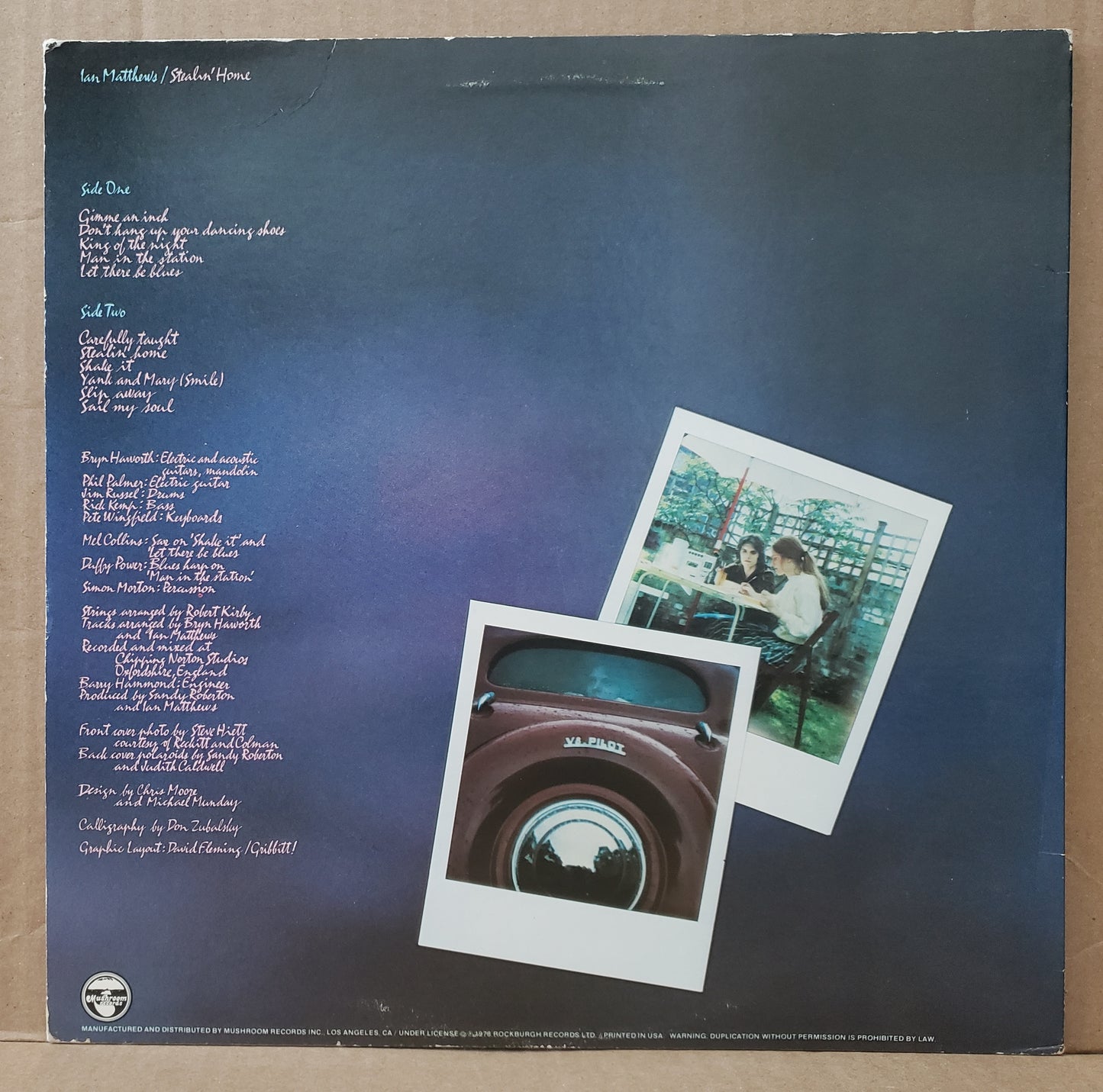 Ian Matthews - Stealin' Home [1978 Compton Pressing] [Used Vinyl Record LP]