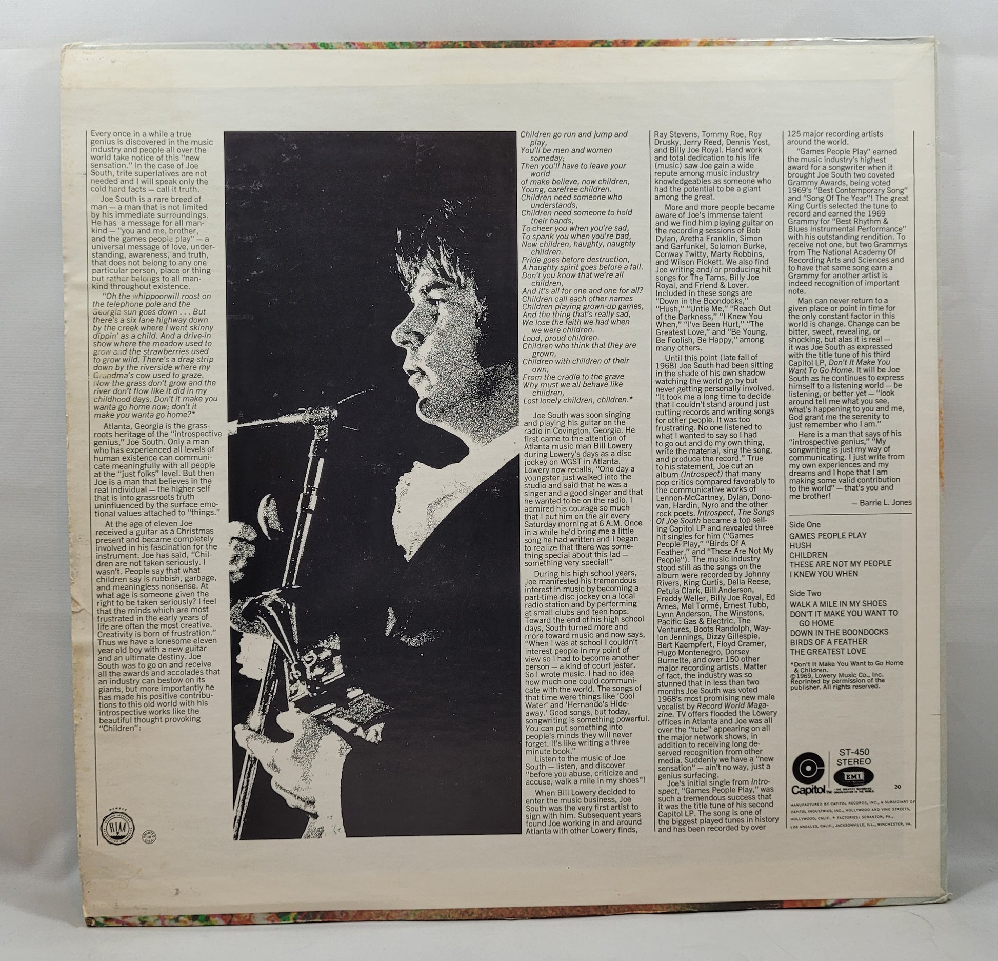 Joe South - Joe South's Greatest Hits Vol. 1 [1970 Compilation] [Used Vinyl Record LP]