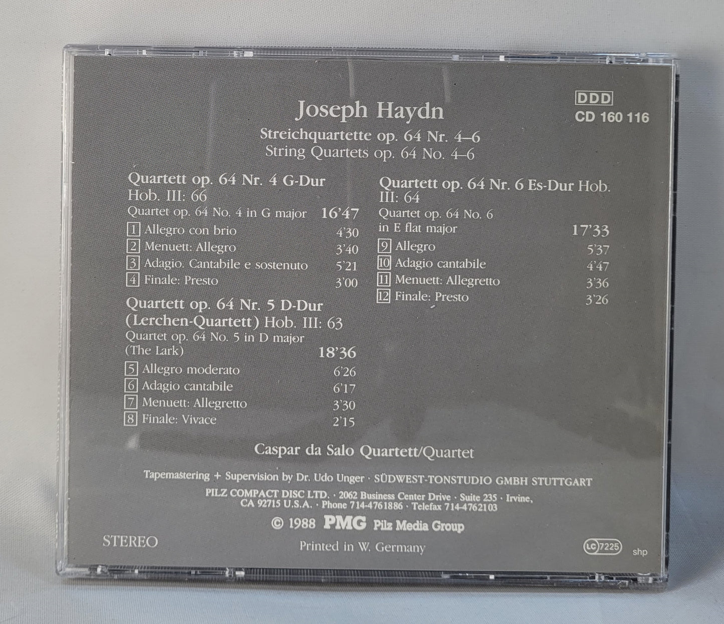 Josephy Haydn - Streichquartette Op.64 Nr. 4-6 [CD]