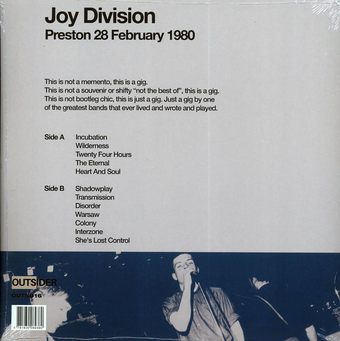 Joy Division - Preston 28 February 1980 [2022 Unofficial Blue Transparent] [New Vinyl Record LP]