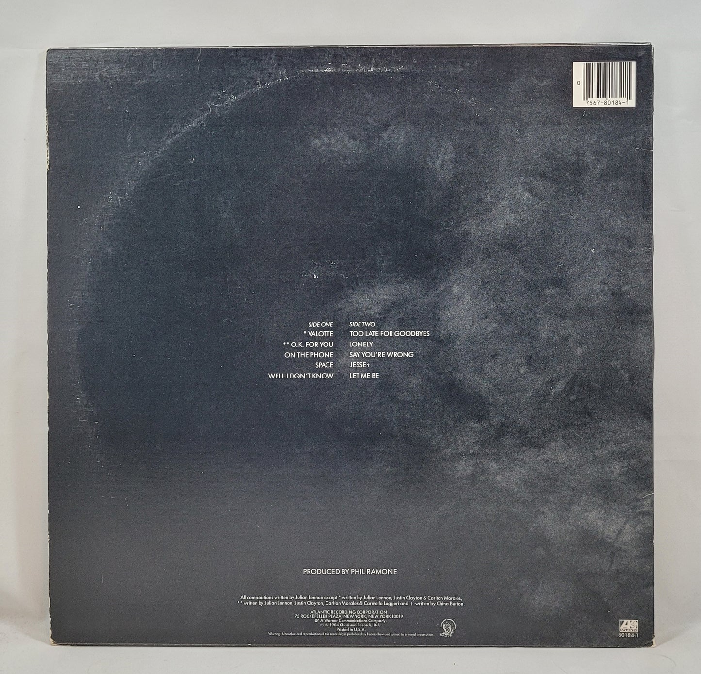 Julian Lennon - Valotte [1984 Allied Pressing] [Used Vinyl Record LP] [B]