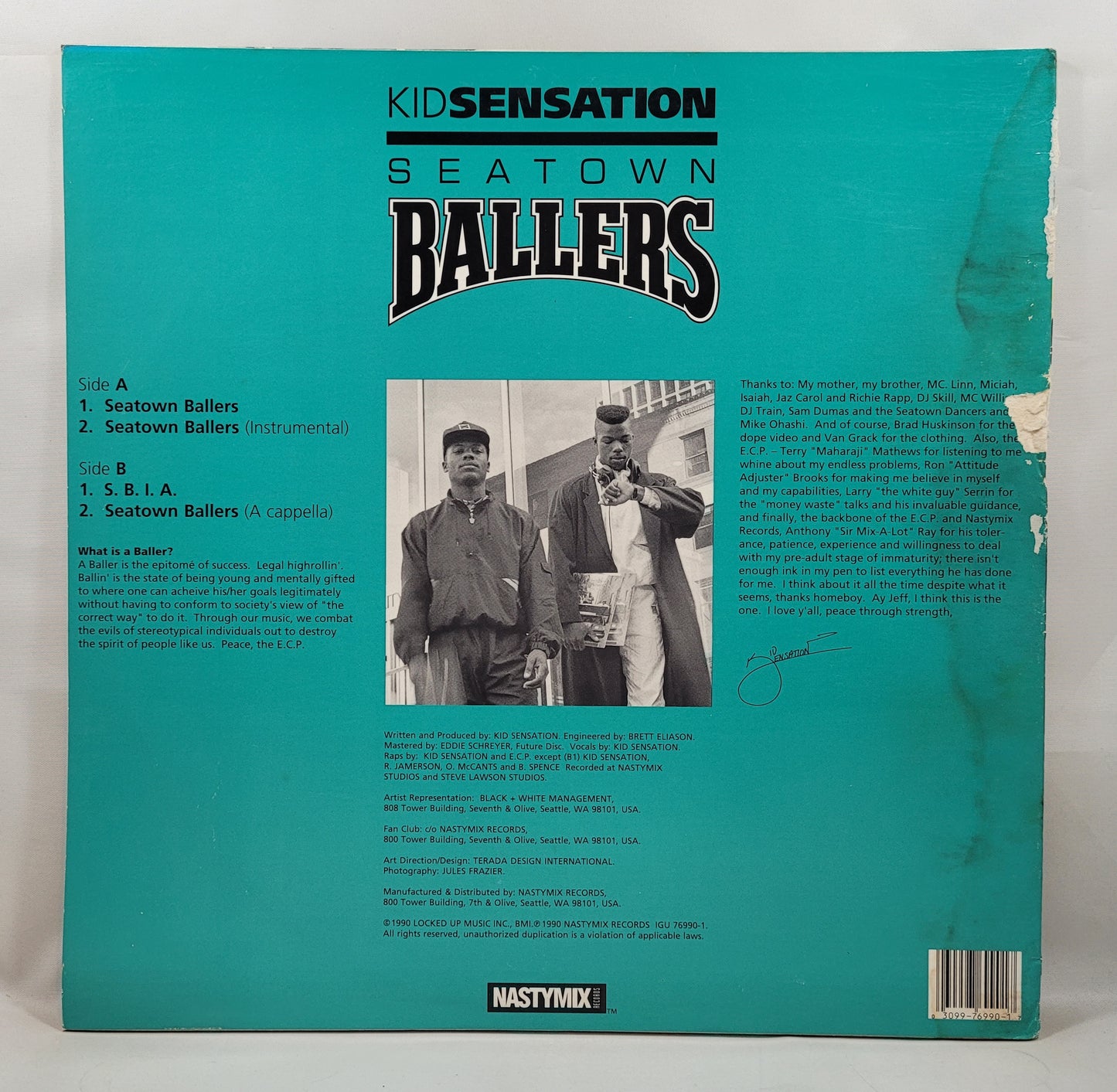 Kid Sensation - Seatown Ballers [1990 Used Vinyl Record 12" Single]