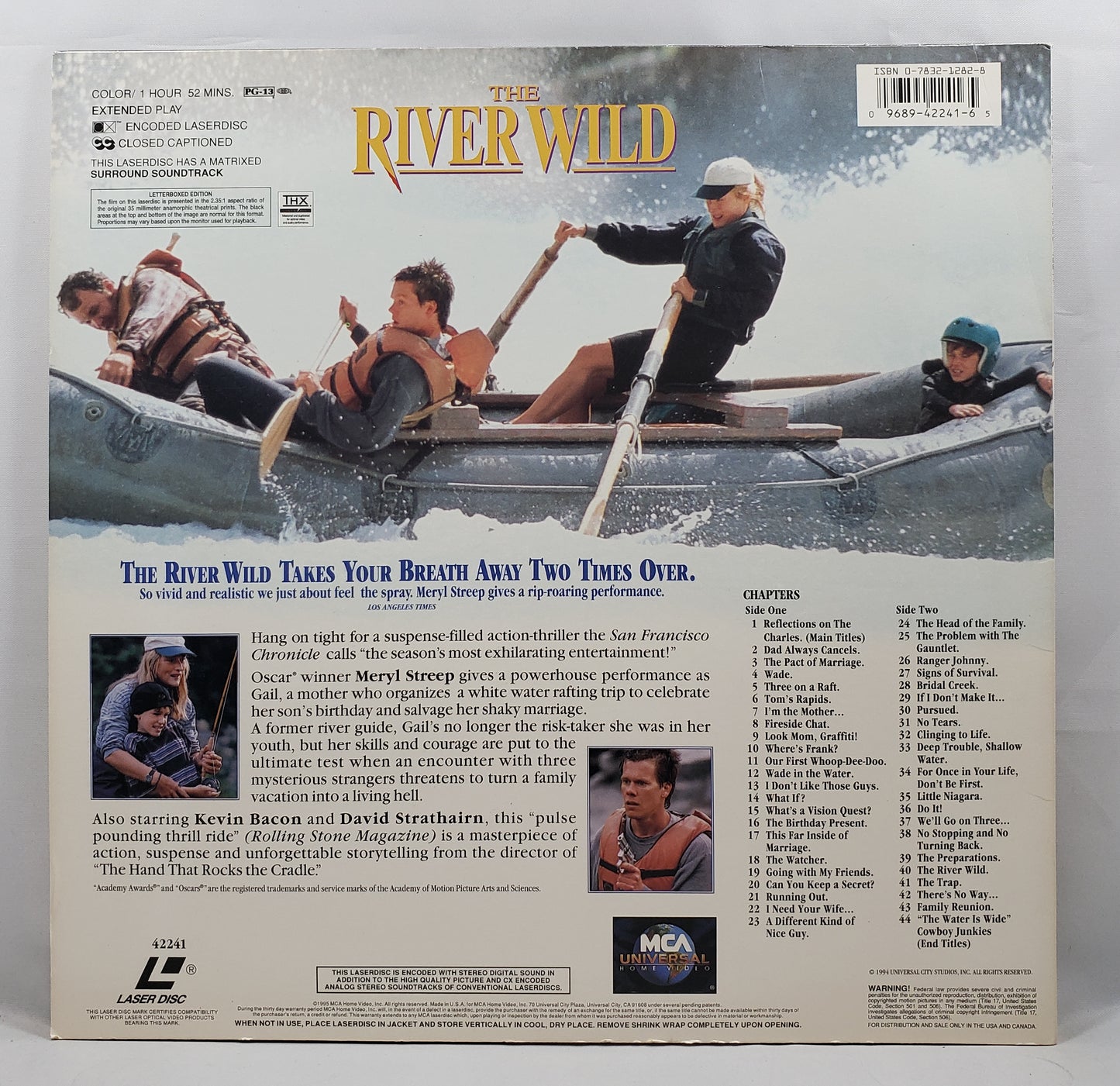 The River Wild (1994 Meryl Streep, Kevin Bacon, David Strathairn) [Used LaserDisc]