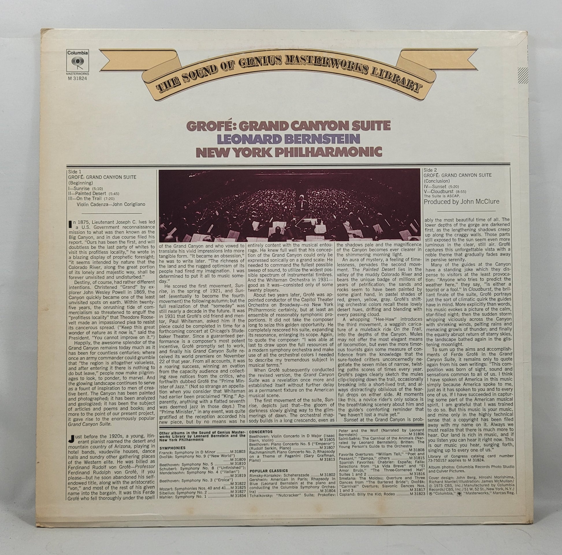 Leonard Bernstein - Grofe: Grand Canyon [1973 Reissue] [Used Vinyl Record LP]