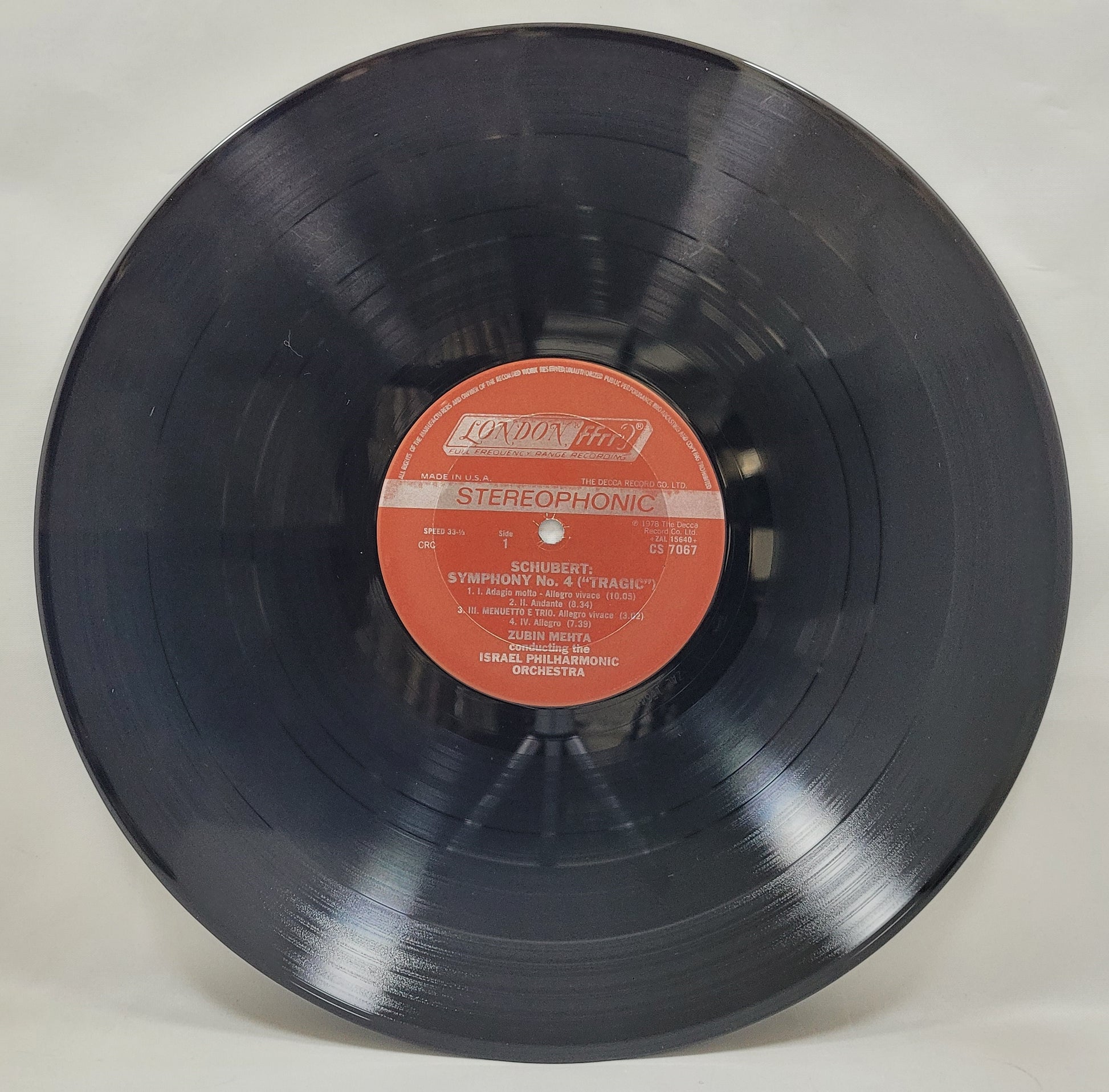 Zubin Mehta - Schubert [1979 Used Vinyl Record LP]