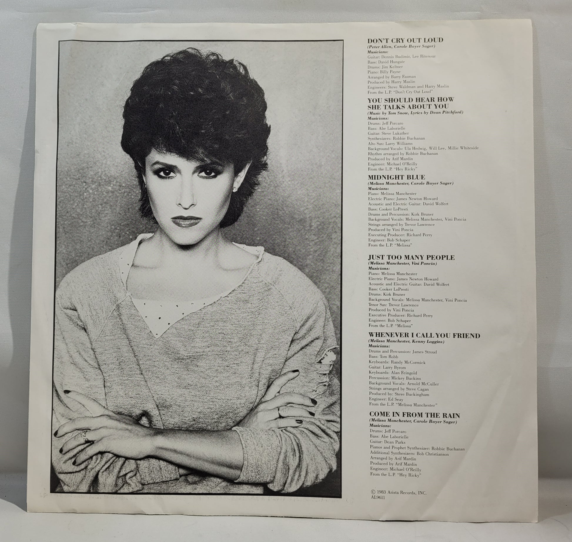 Melissa Manchester - Greatest Hits [1983 Compilation] [Used Vinyl Record LP]