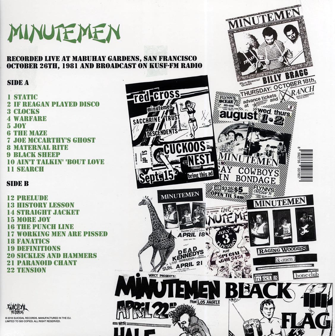 Minutemen - Sickles and Hammers [2018 Unofficial Limited] [New Vinyl Record LP]