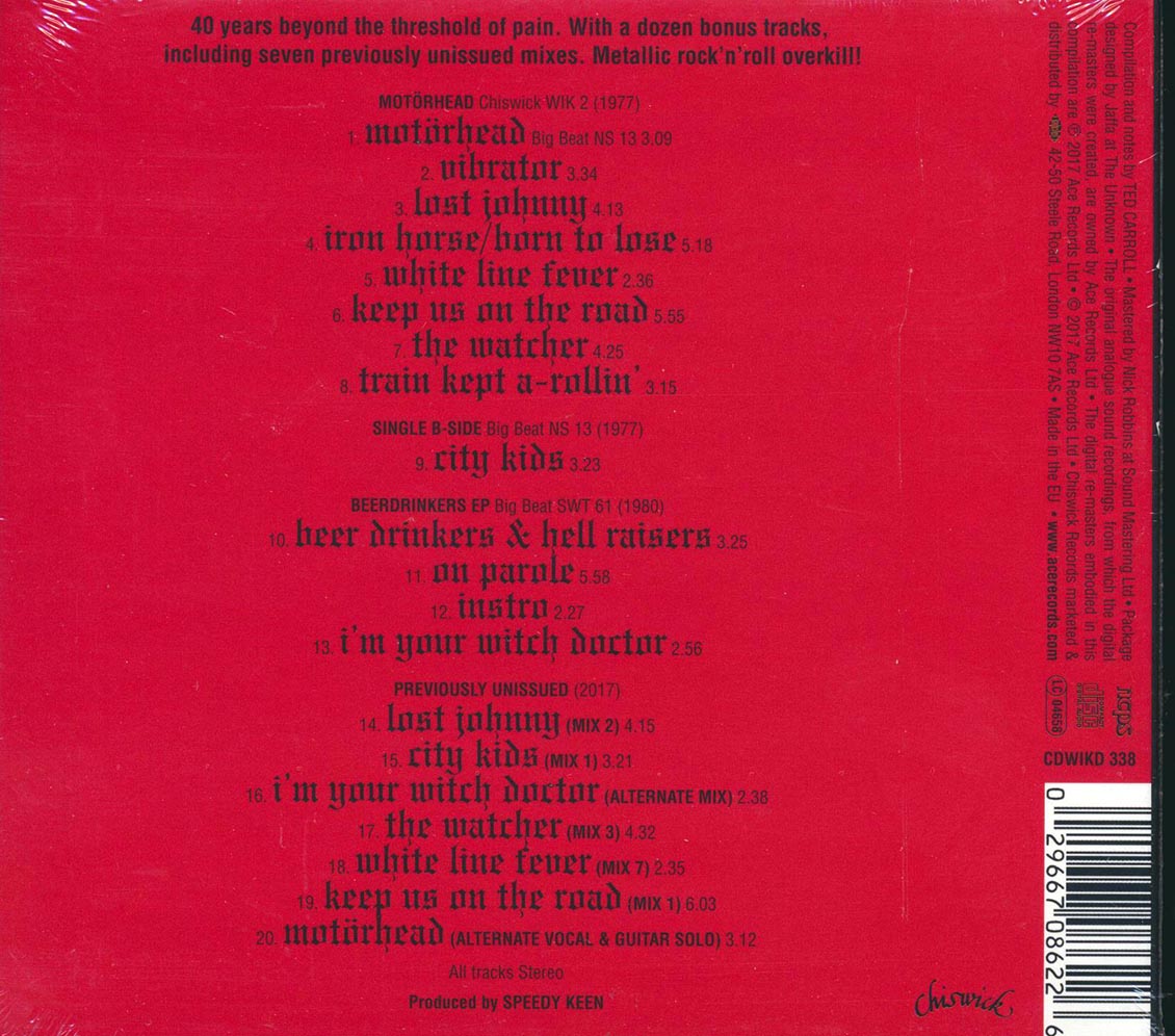 Motorhead - Motorhead [2017 40th Anniversary Remastered Digipak] [New CD]