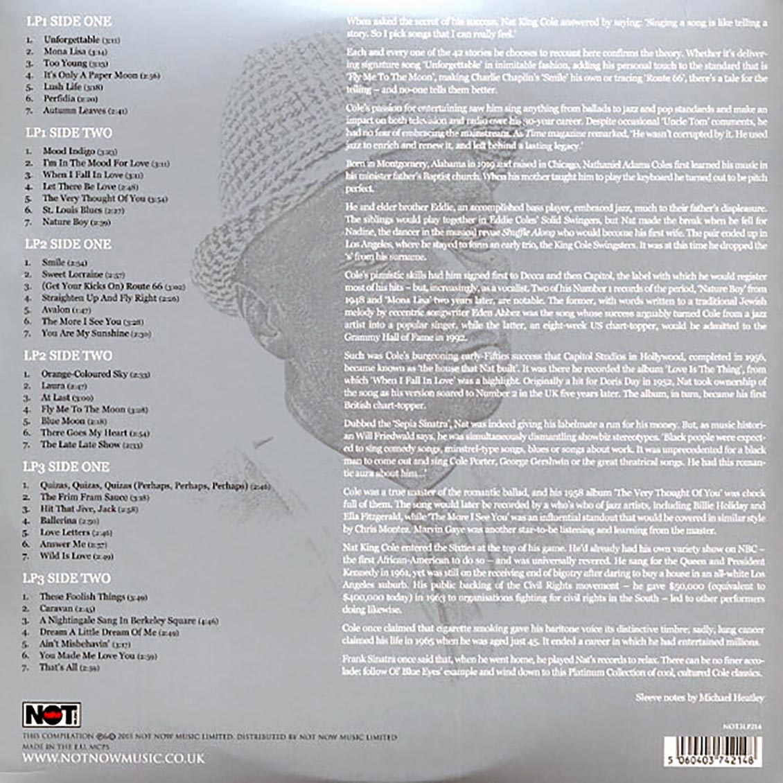 Nat King Cole - The Platinum Collection [2017 Compilation Color] [New Triple Vinyl Record LP]