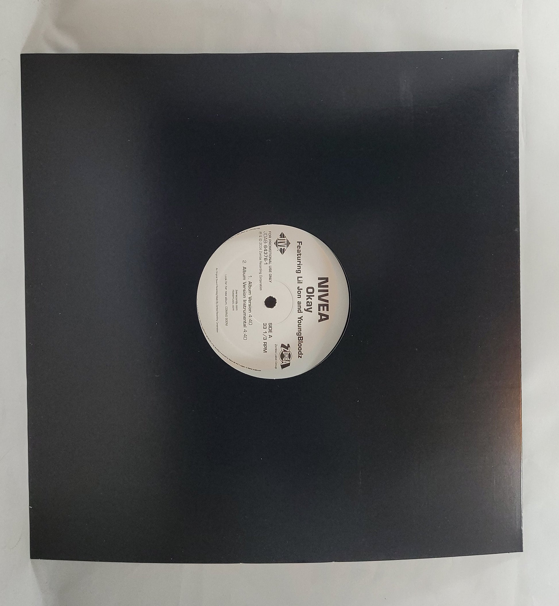 Nivea Feat. Lil Jon and YoungBloodZ - Okay [2004 Promo] [Used Vinyl Record 12" Single]