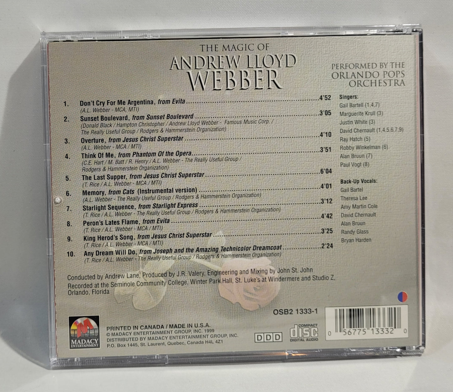 Orlando Pops Orchestra - The Magic of Andrew Lloyd Webber [1997 Used Triple CD]