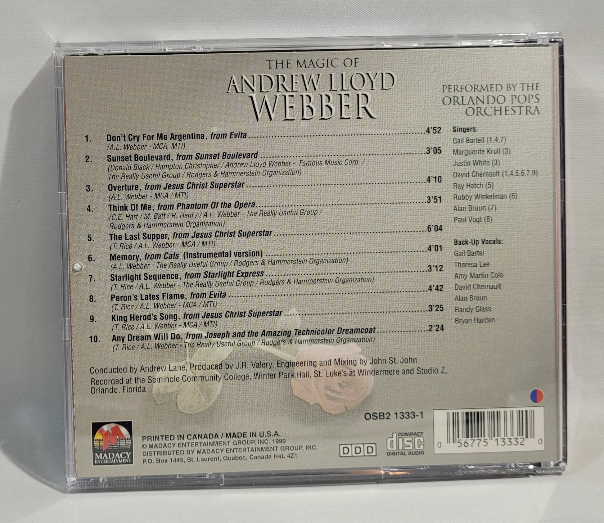 Orlando Pops Orchestra - The Magic of Andrew Lloyd Webber [1997 Used Triple CD]