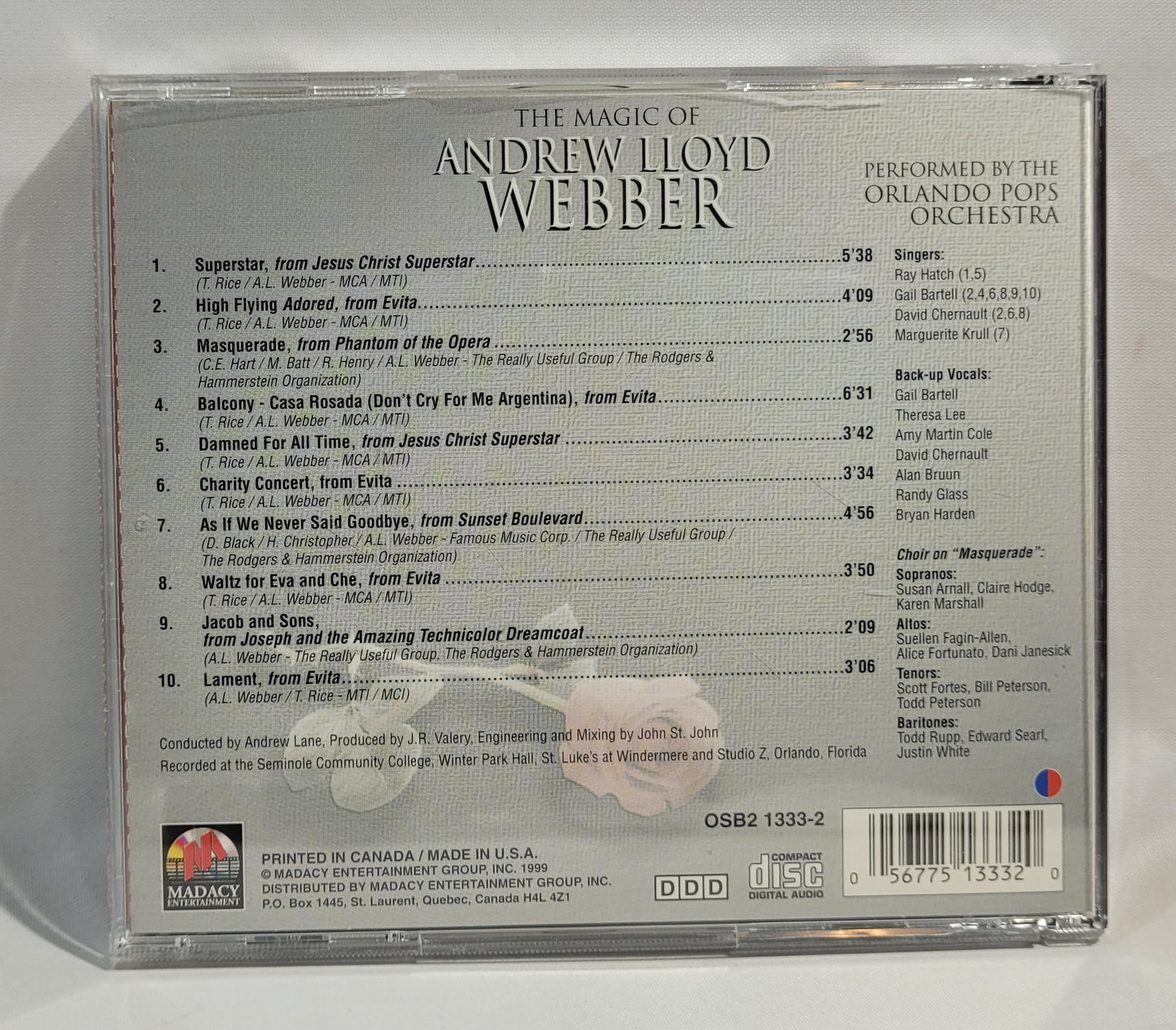 Orlando Pops Orchestra - The Magic of Andrew Lloyd Webber [1997 Used Triple CD]