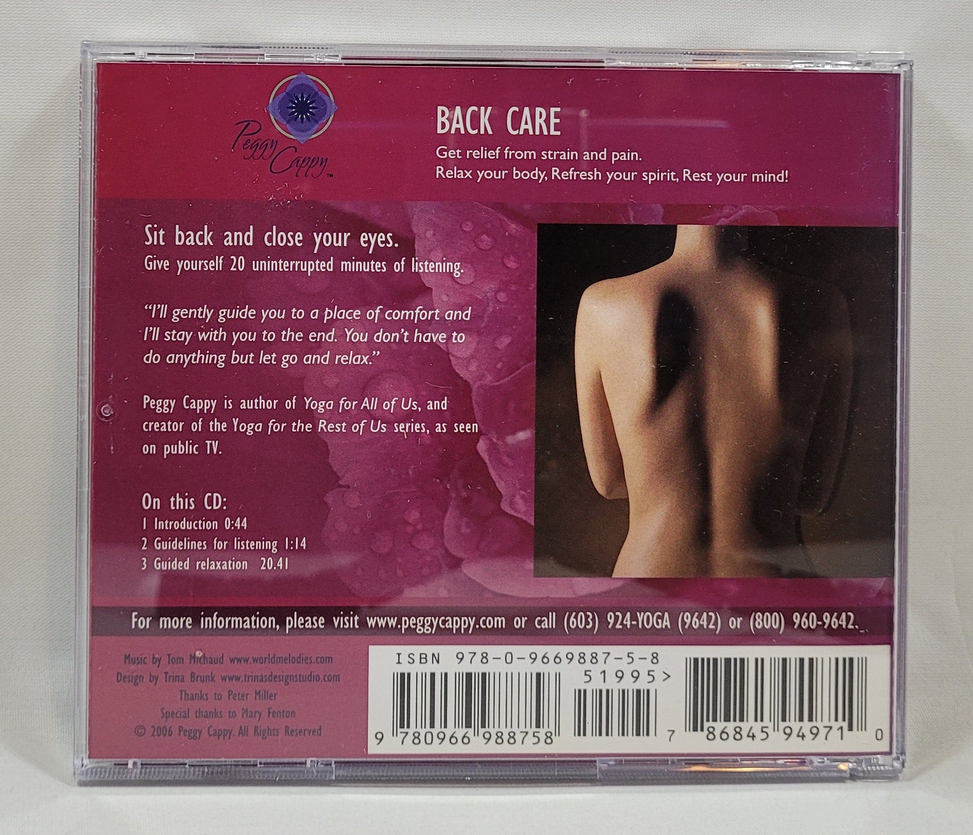 Peggy Cappy's Back Care (Back Care Guided Relaxation) [2006 Used CD]