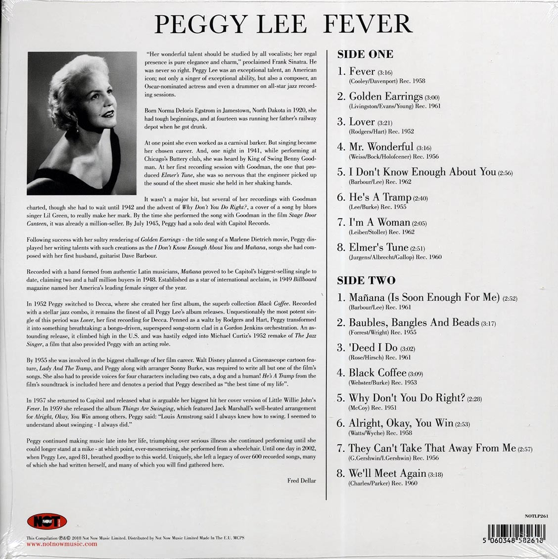 Peggy Lee - Fever [2018 Compilation 180G Red] [New Vinyl Record LP]