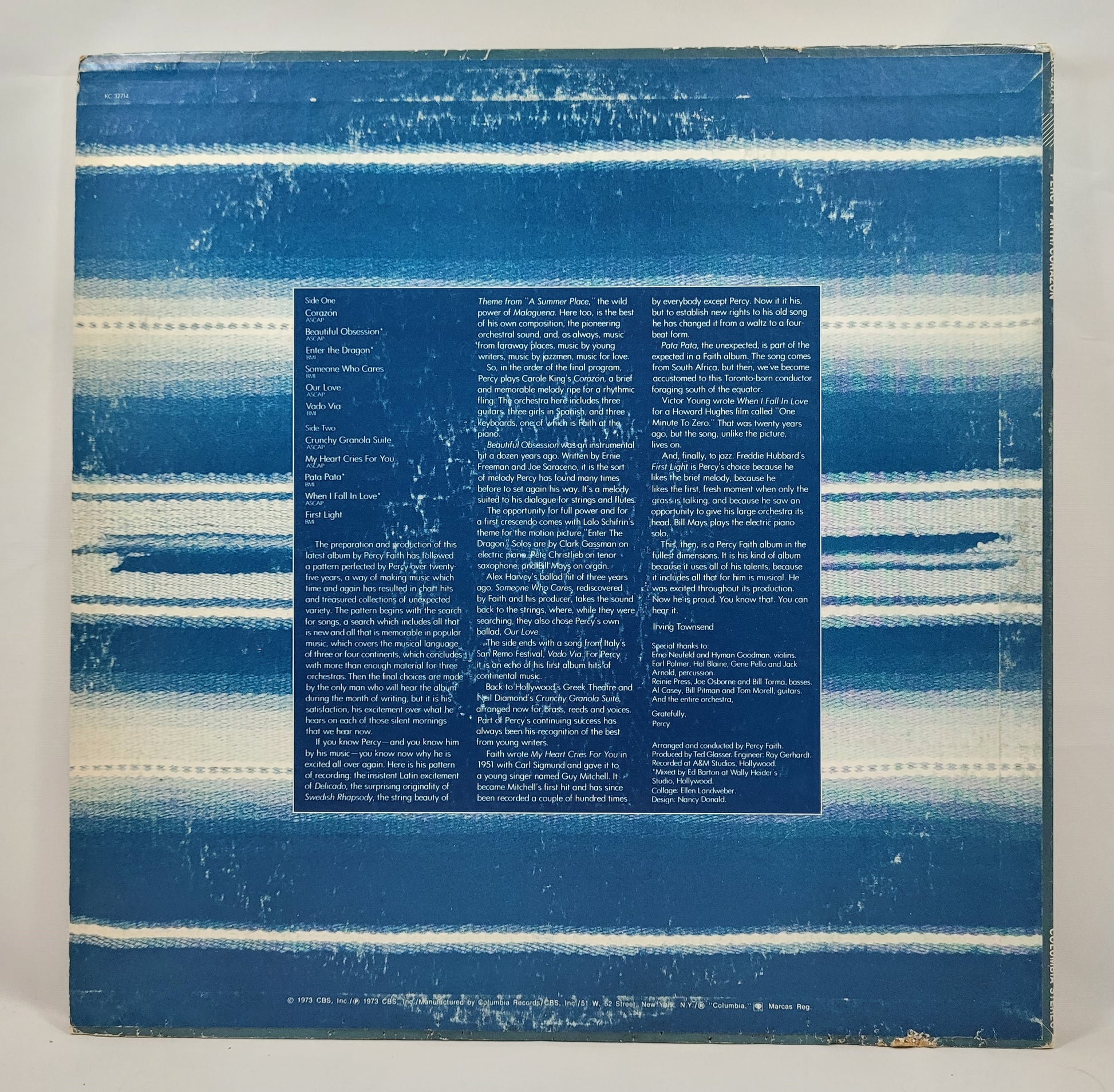 Percy Faith & His Orchestra - Corazón [1973 Used Vinyl Record LP]