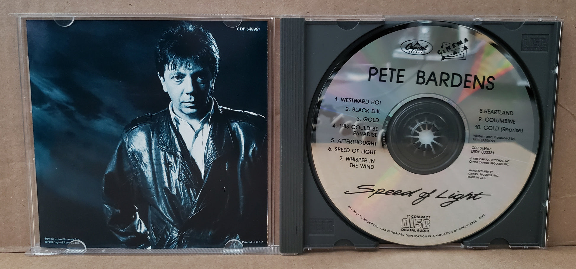 Pete Bardens - Speed of Light [1988 Club Edition] [Used CD]