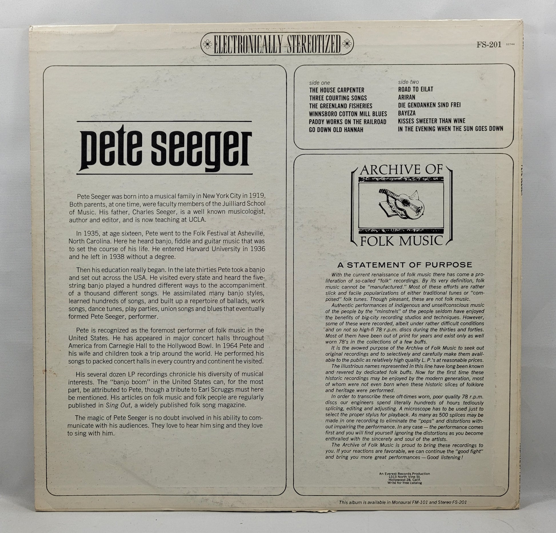 Pete Seeger - Pete Seeger [1969 Reissue] [Used Vinyl Record LP]