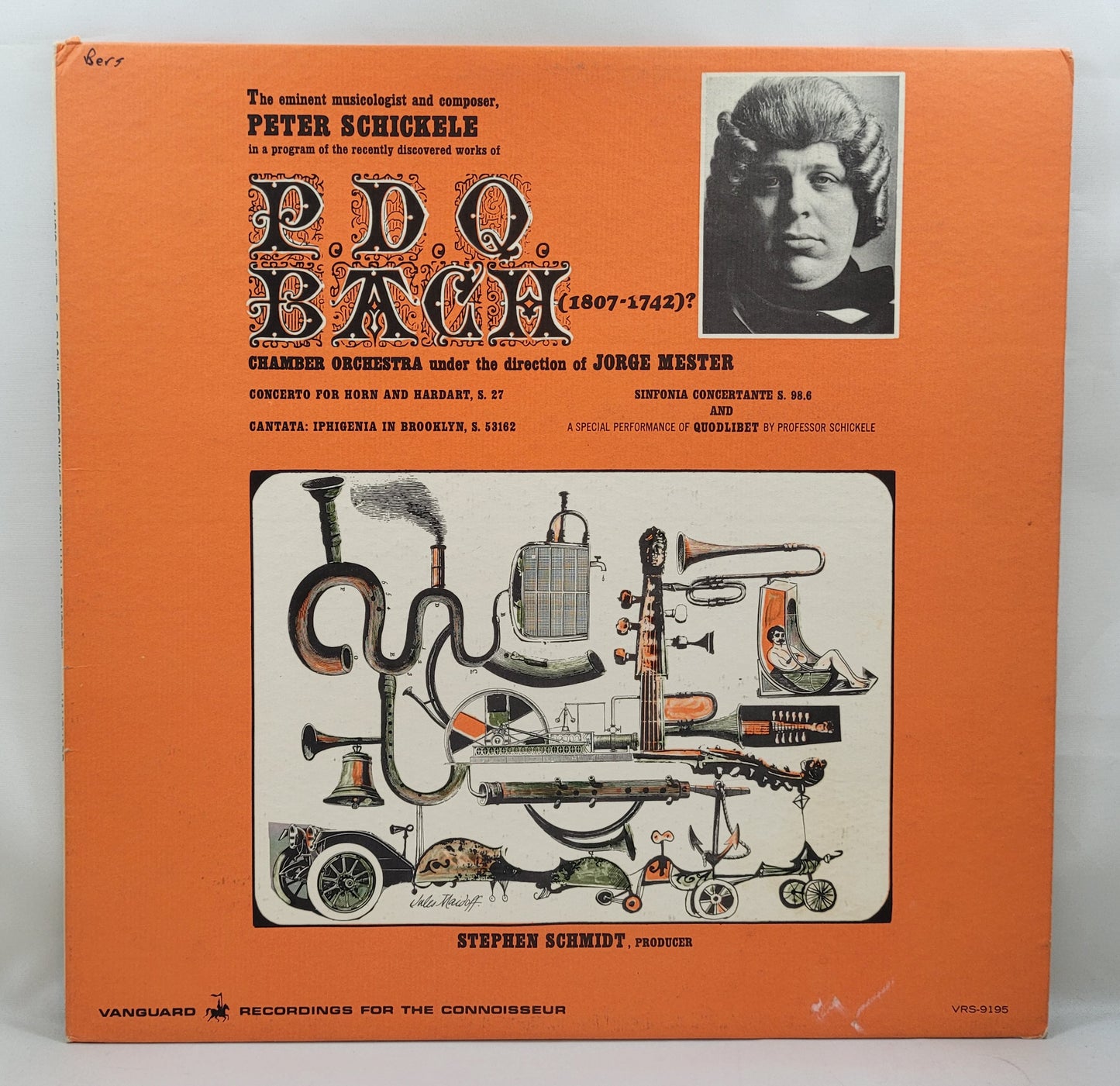 Peter Schickele - Presenting P.D.Q. Bach (1807-1742) [1965 Mono] [Used Vinyl Record LP]