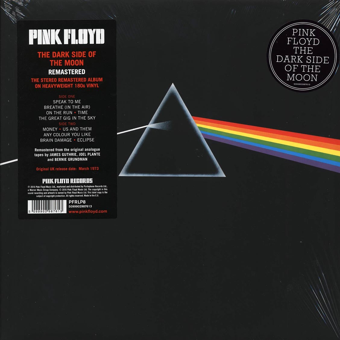 Pink Floyd - Dark Side of the Moon [2016 Reissue Remastered 180G] [New Vinyl Record LP]