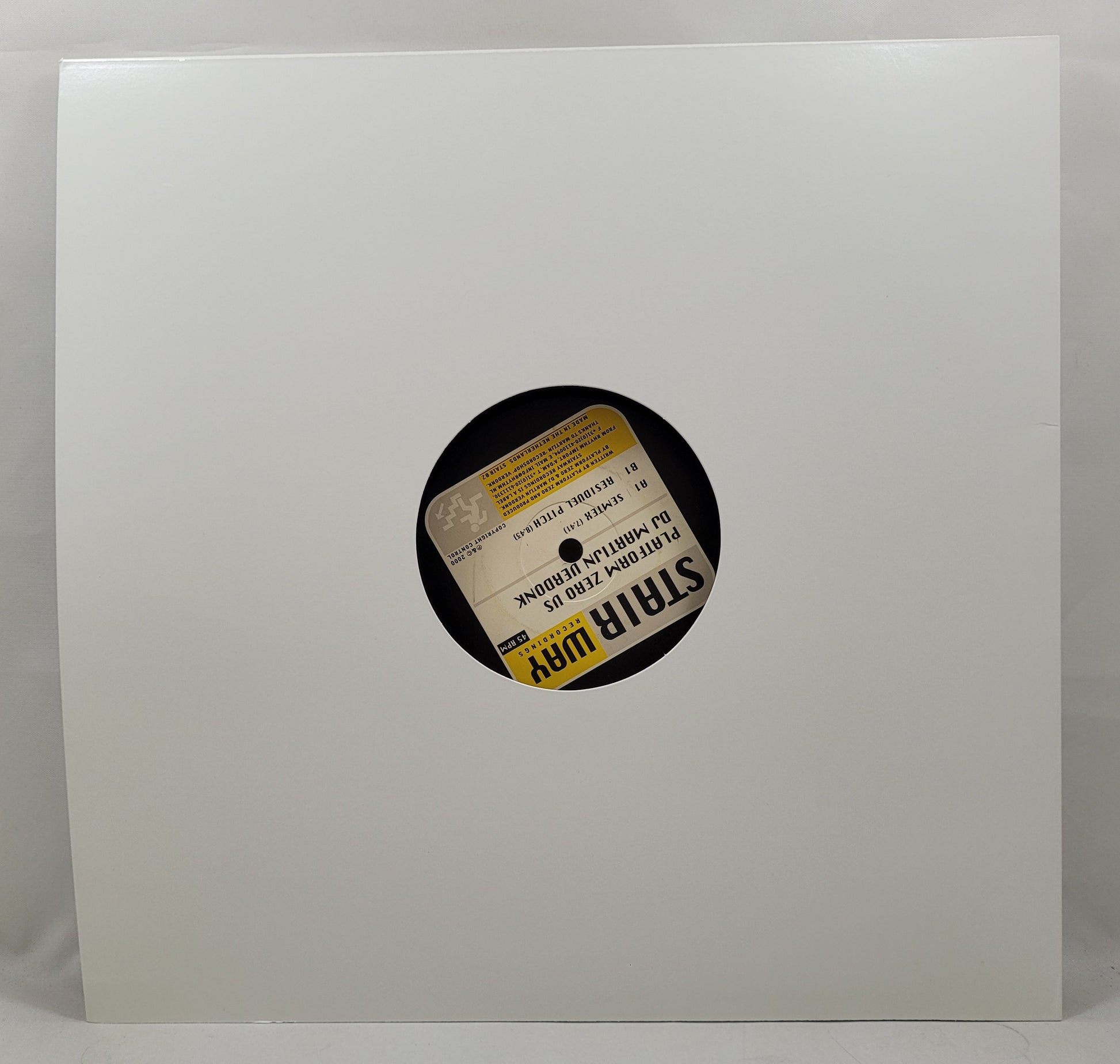 Platform Zero Vs DJ Martijn Verdonk - Semtex [2000 Used Vinyl Record 12" SIngle]