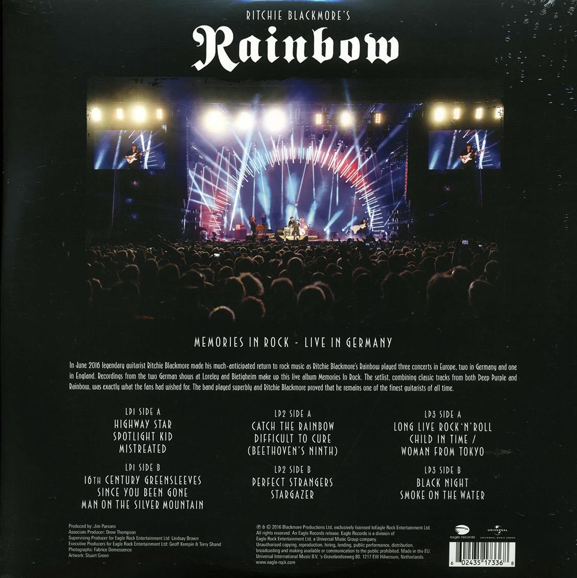 Richie Blackmore's Rainbow - Memories in Rock - Live in Germany [2020 Reissue 180G Color] [New Triple Vinyl Record LP]