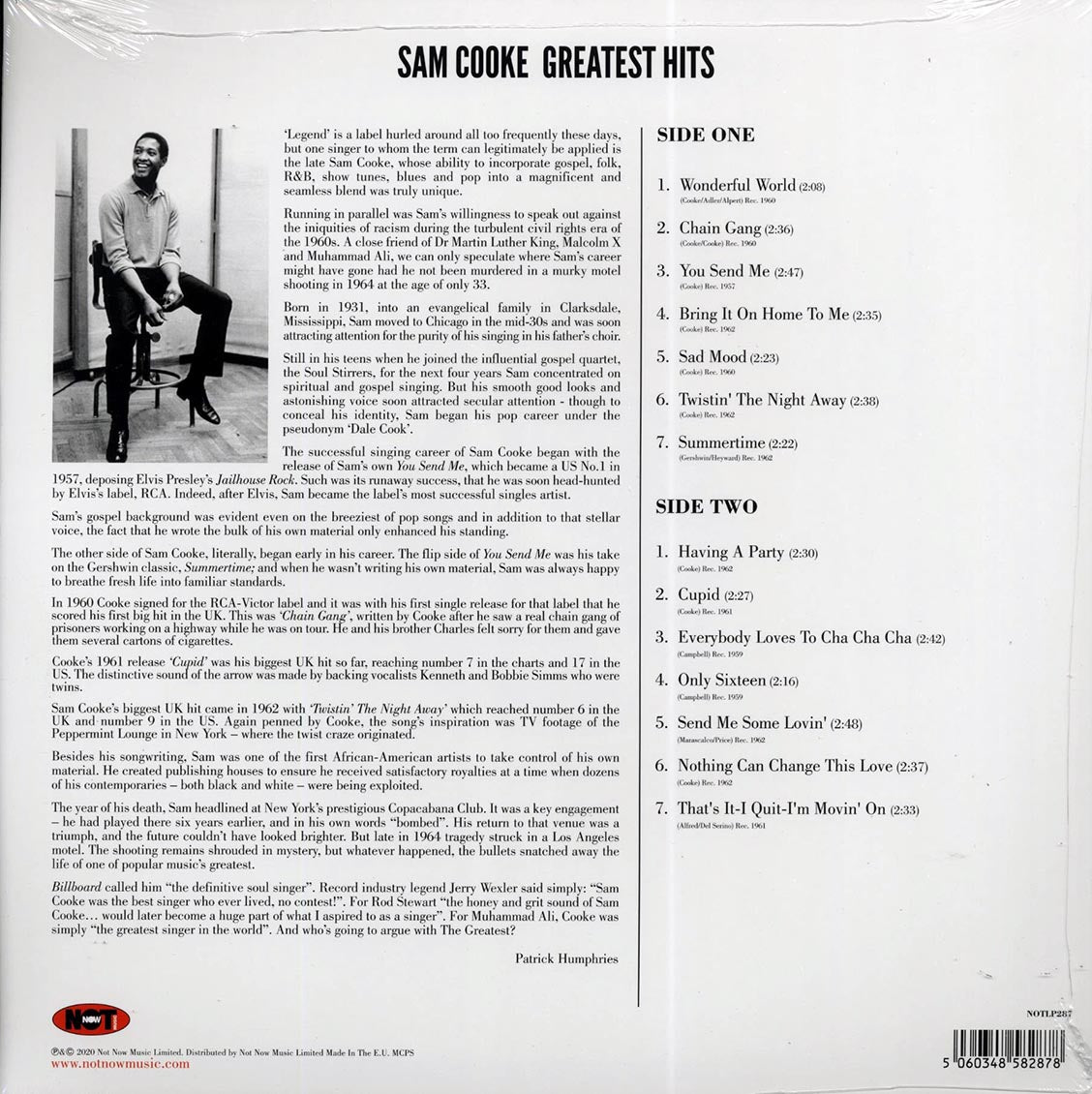 Sam Cooke - Greatest Hits [2020 180G Color Compilation] [New Vinyl Record LP]