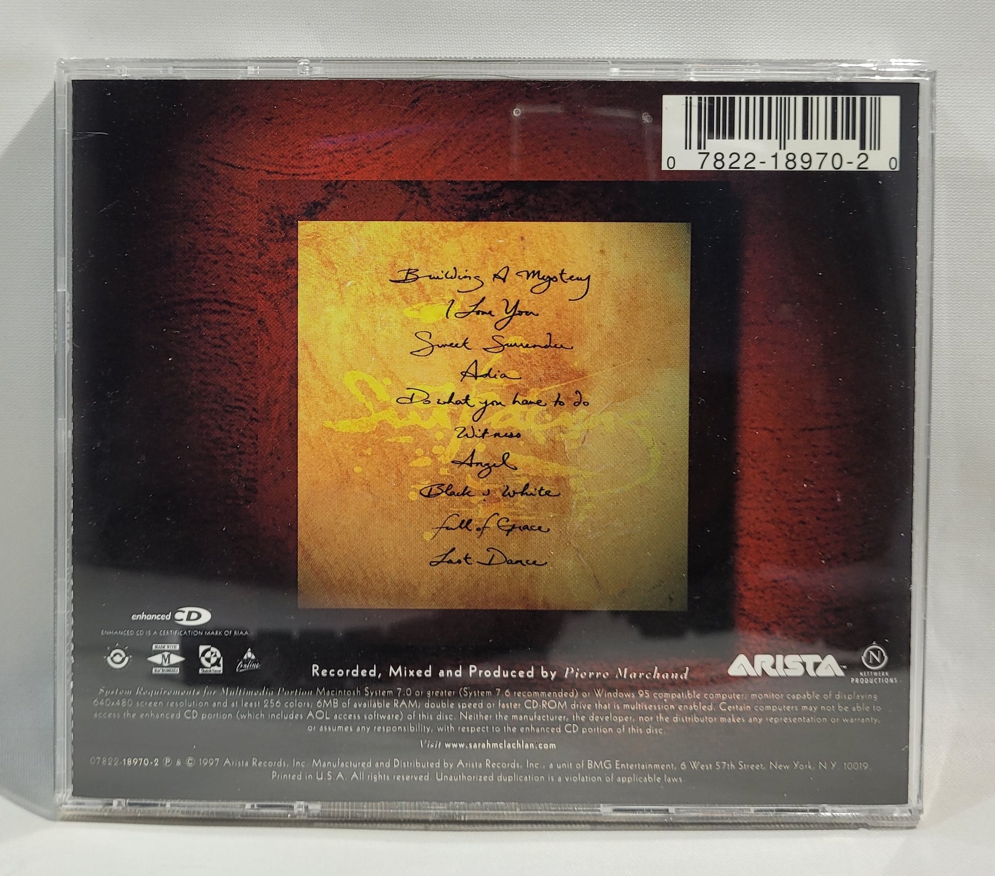Sarah McLachlan - Surfacing [1997 Enhanced] [Used CD] [B]
