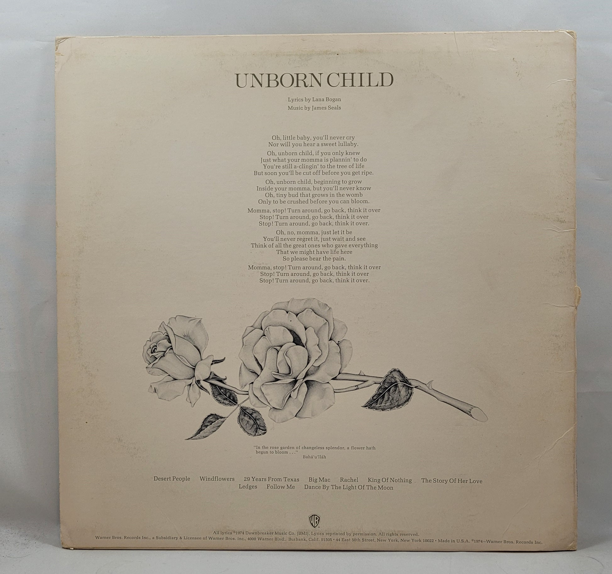 Seals & Crofts - Unborn Child [1974 Terre Haute Pressing] [Used Vinyl Record LP]