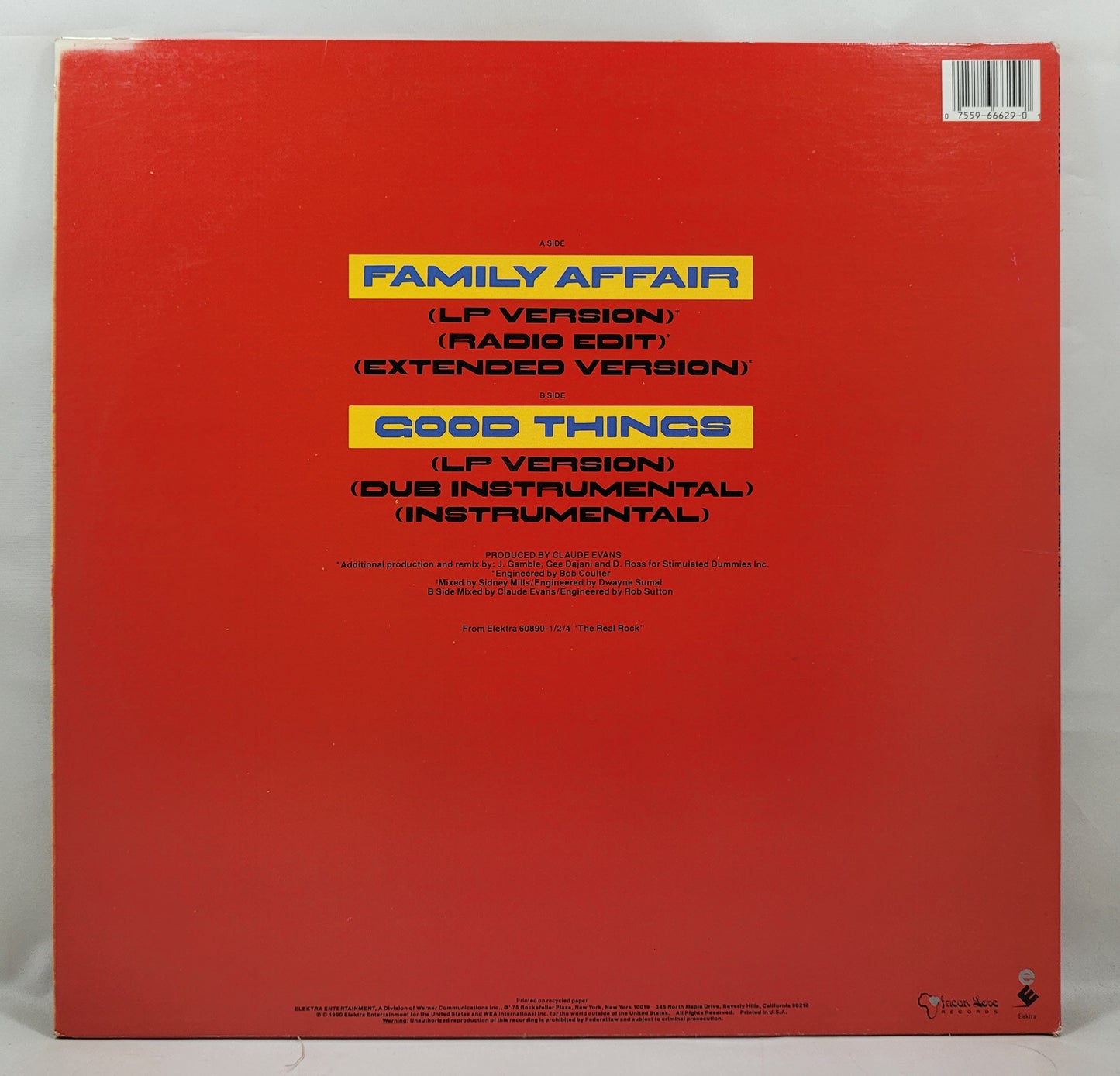 Shinehead - Family Affair [1990 Used Vinyl Record 12" Single]