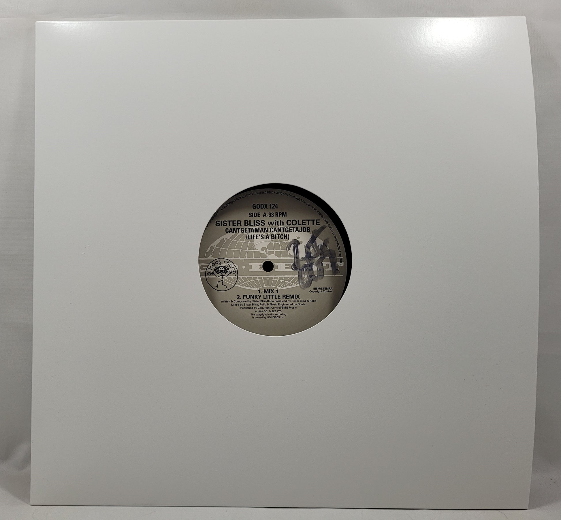 Sister Bliss with Colette - Cantgetaman, Cantgetajob (Life's a Bitch) [1994 Used Vinyl Record 12" Single]