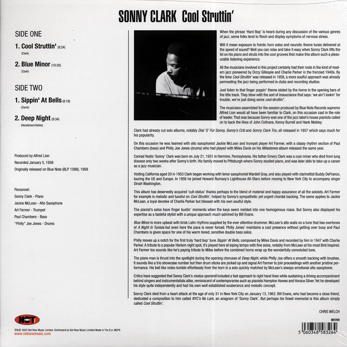 Sonny Clark - Cool Struttin' [2022 Remastered 180G] [New Vinyl Record LP]