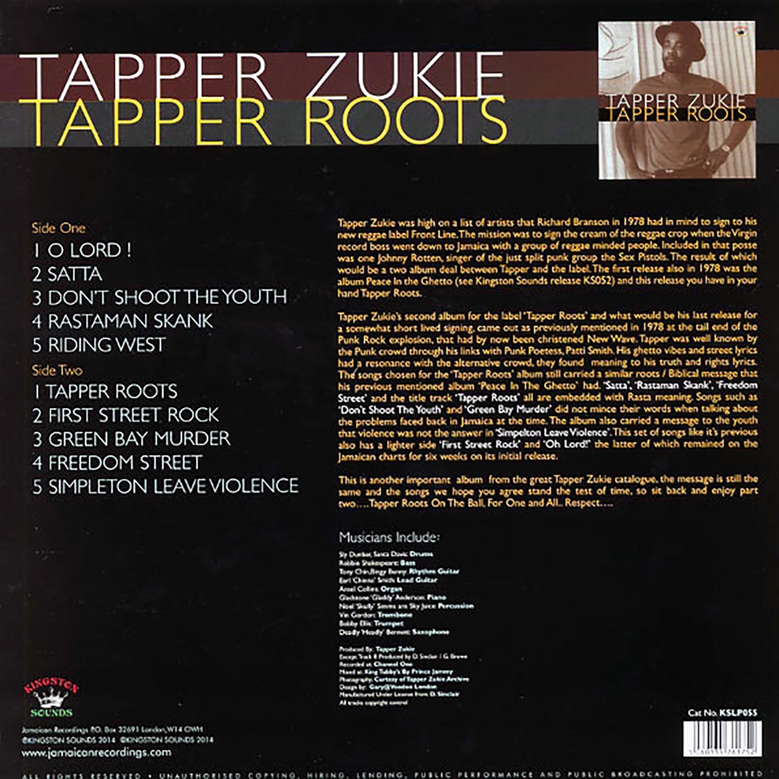 Tapper Zukie - Tapper Roots [2014 Reissue 180G] [New Vinyl Record LP]