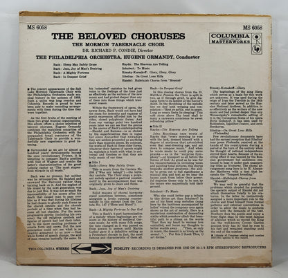 The Mormon Tabernacle Choir - The Beloved Choruses [1958 Used Vinyl Record LP]