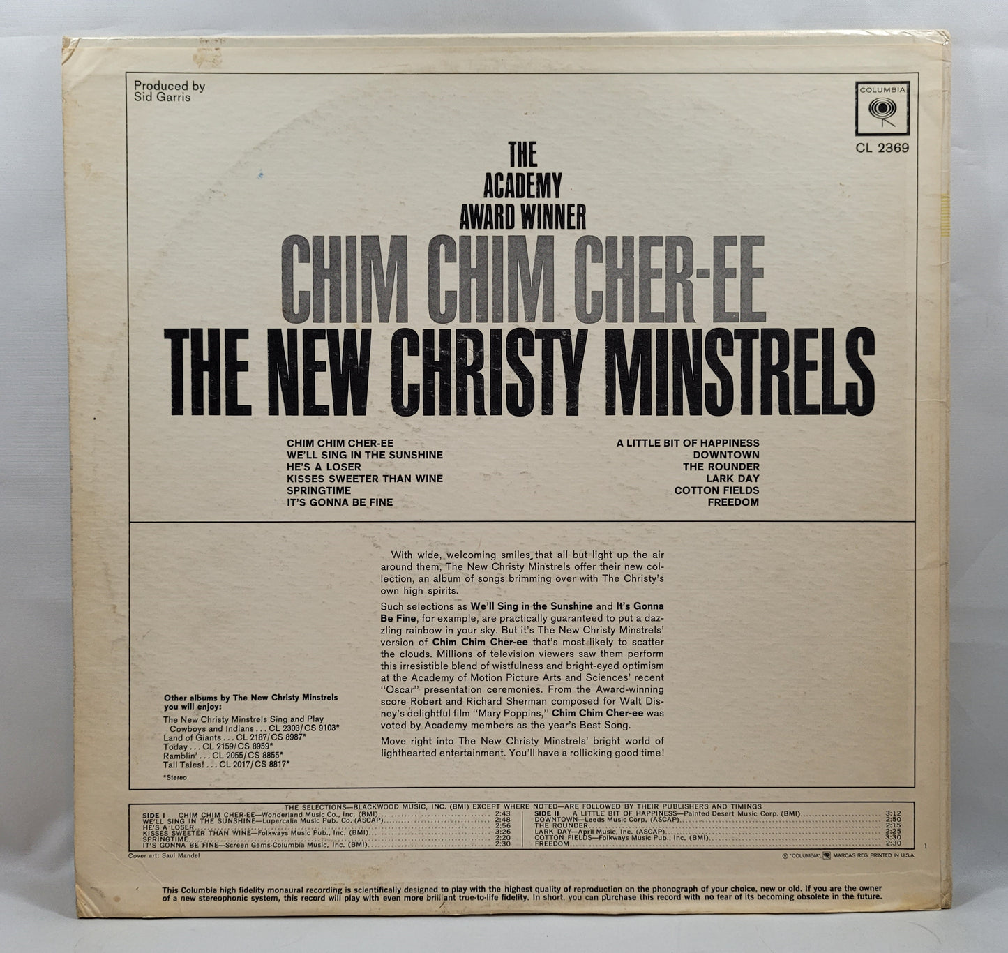 The New Christy Minstrels - Chim Chim Cher-ee [1965 Mono] [Used Vinyl Record LP]