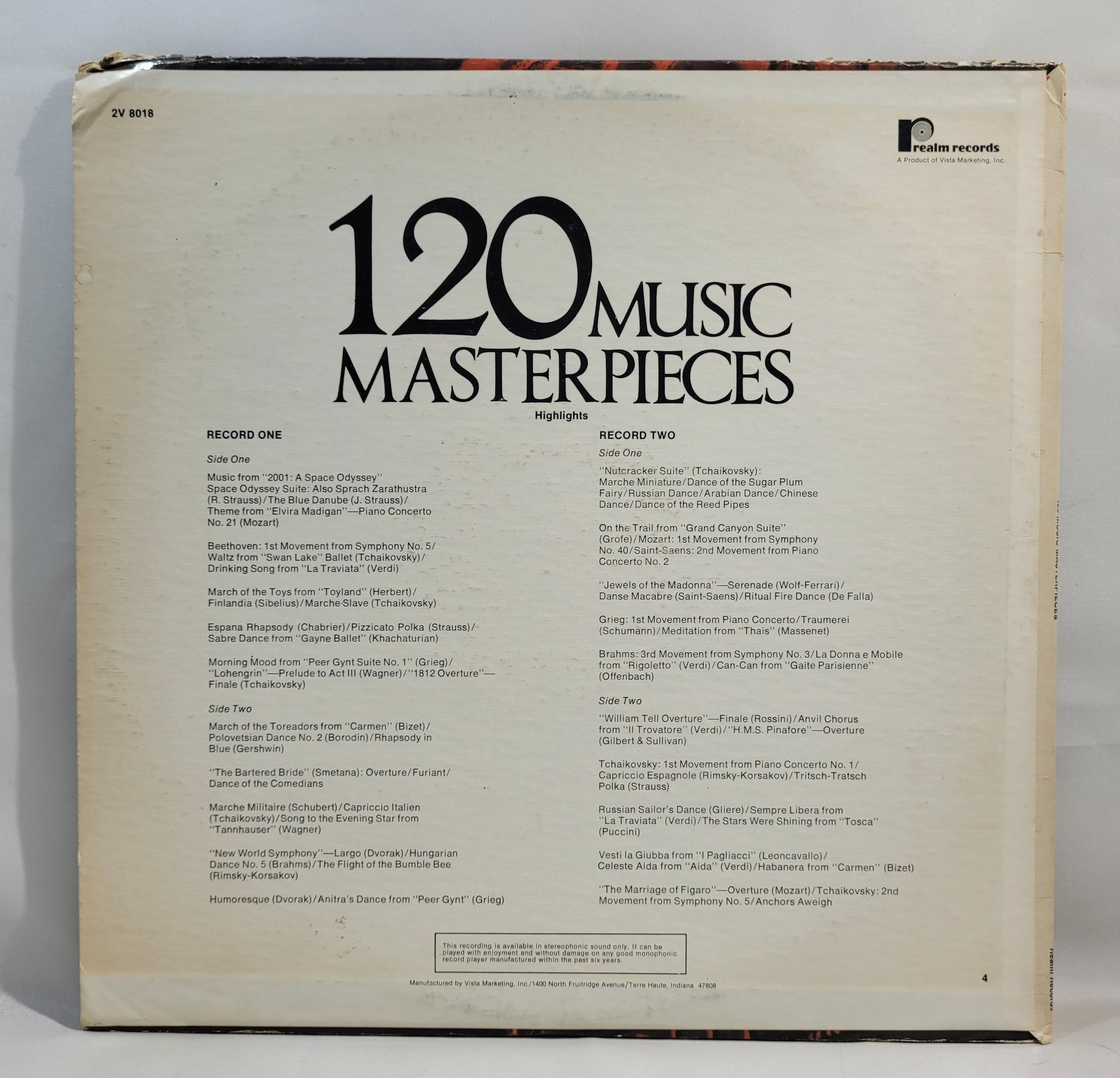 Various - 120 Music Masterpieces Highlights Vol. 1 [1976 Compilation] [Used Double Vinyl LP]