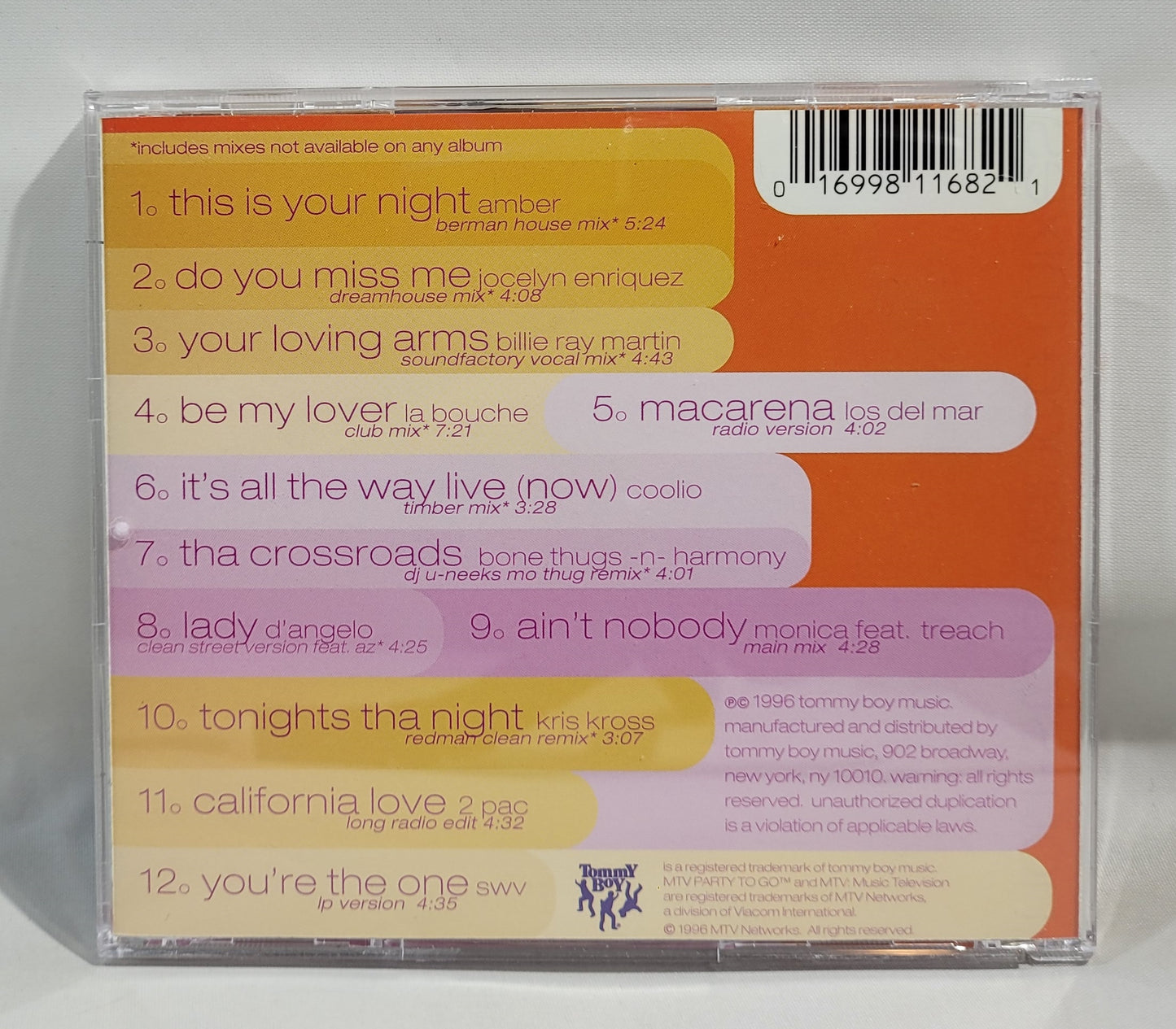 Various - MTV Party to Go Volume 10 [1996 Mixed] [Used CD]