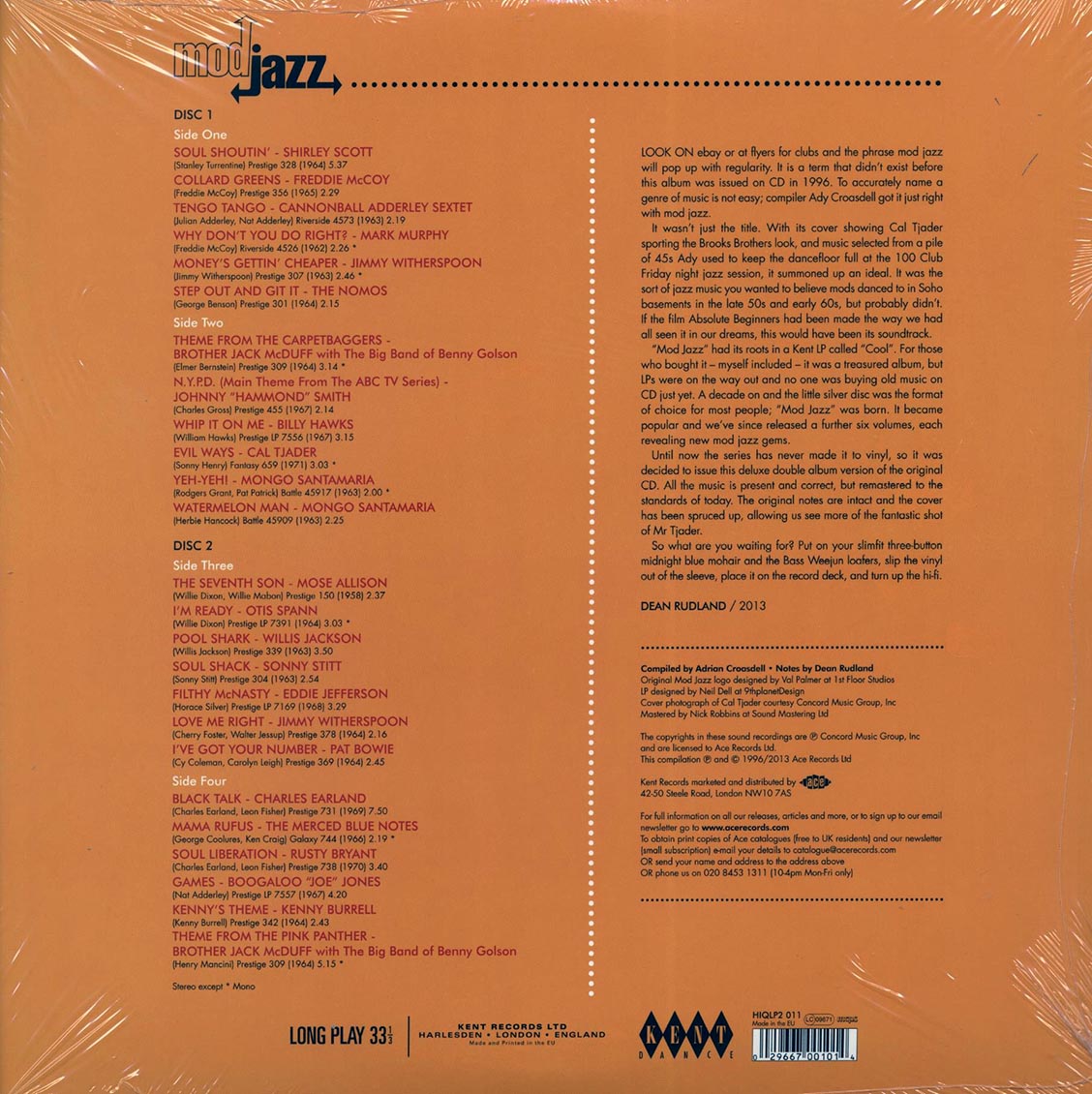 Various - Mod Jazz [2013 Compilation Reissue 180G Color] [New Double Vinyl Record LP]