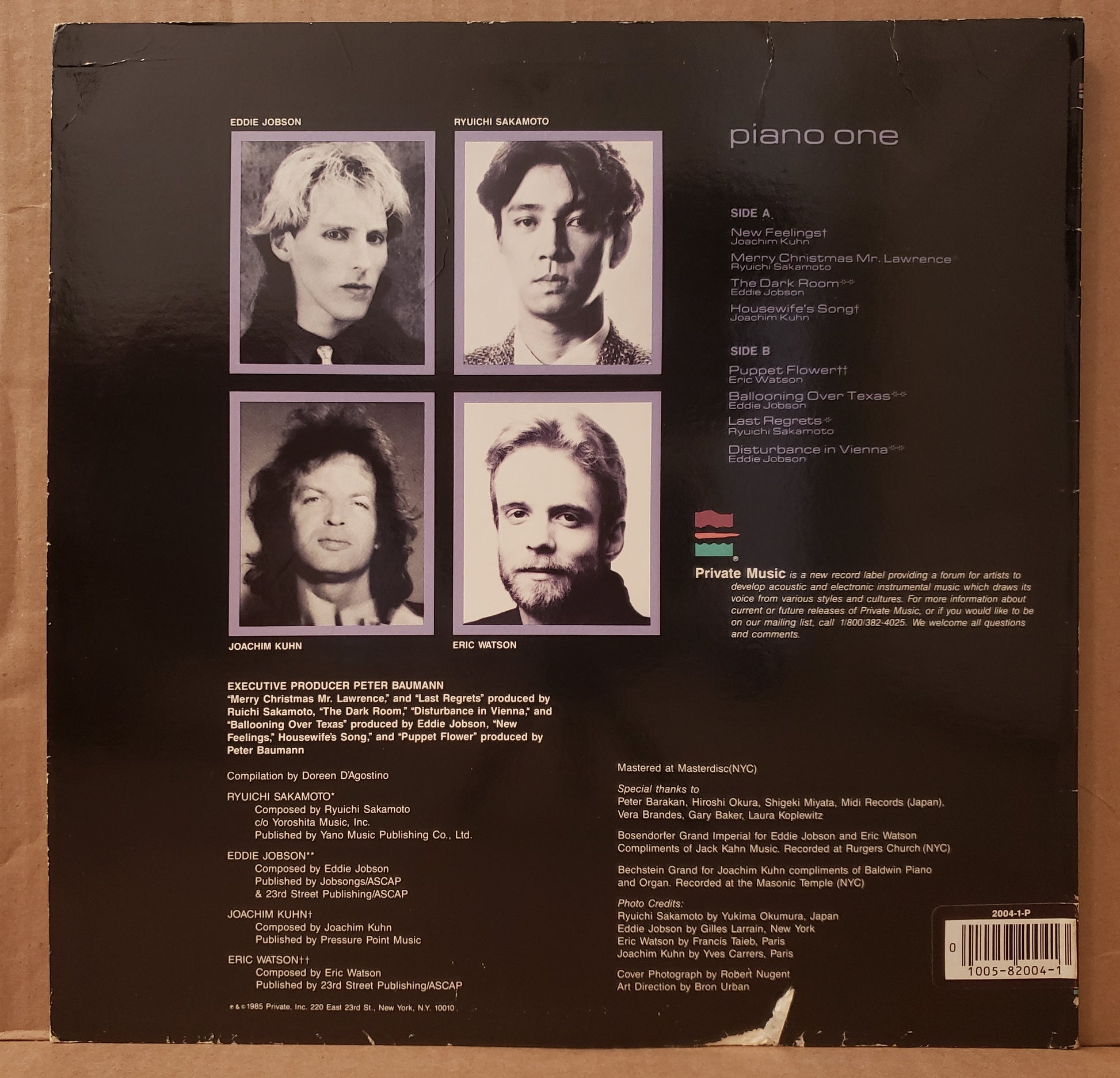 Various - Piano One [1985 Compilation] [Used Vinyl Record LP]
