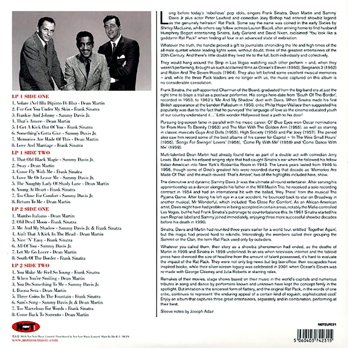 Various - The Very Best of The Rat Pack [2016 Compilation Green 180G] [New Double Vinyl Record LP]