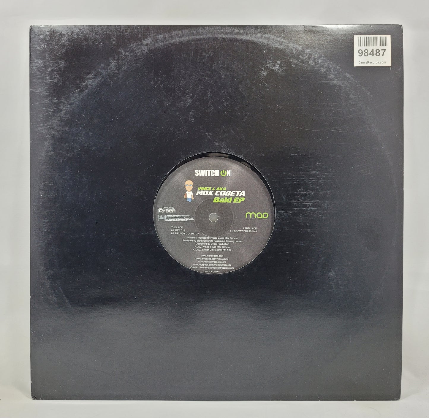 Vince J. aka Mox Codeta - Bald EP [2007 Used Vinyl Record 12" Single]