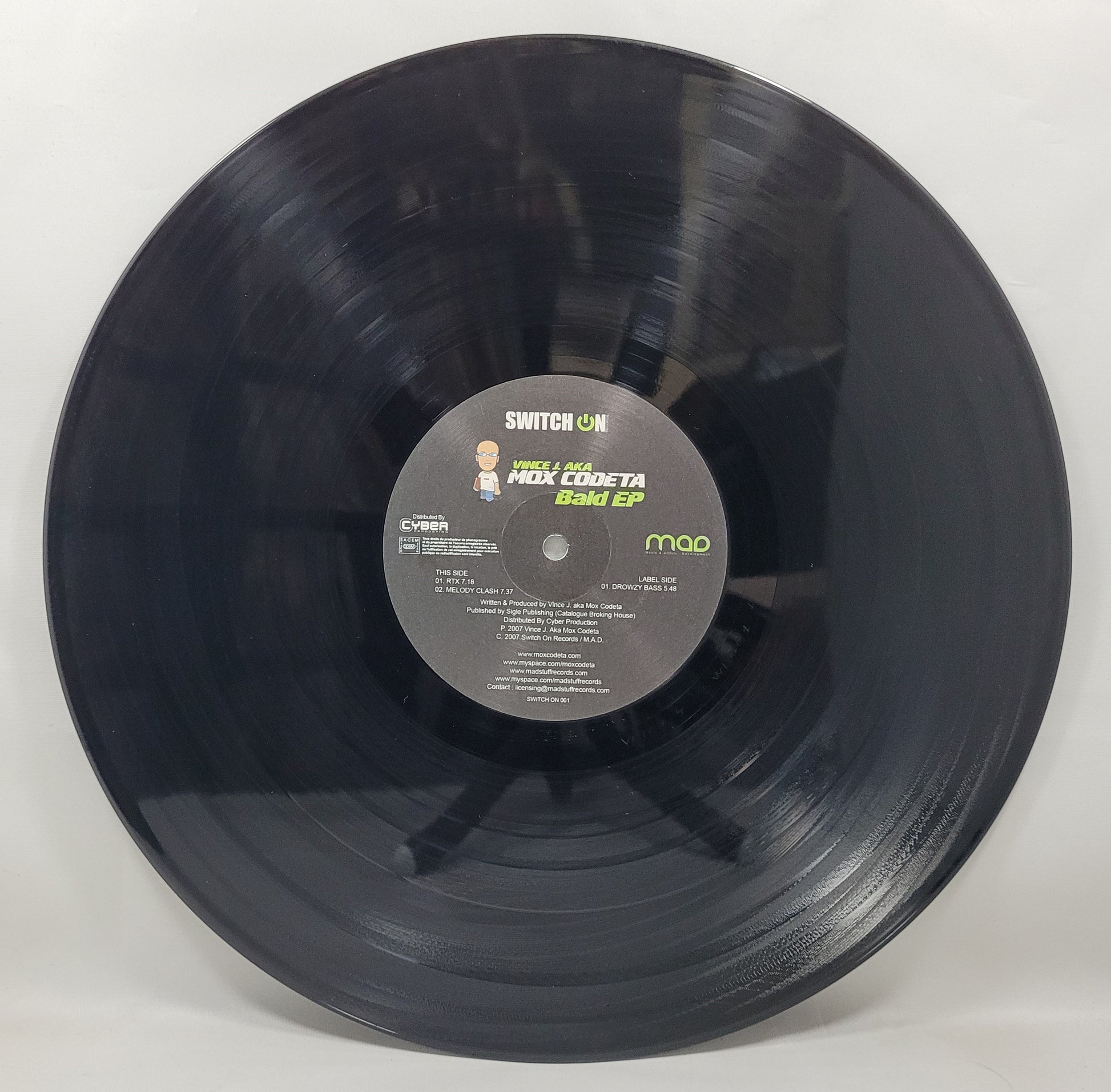 Vince J. aka Mox Codeta - Bald EP [2007 Used Vinyl Record 12" Single]