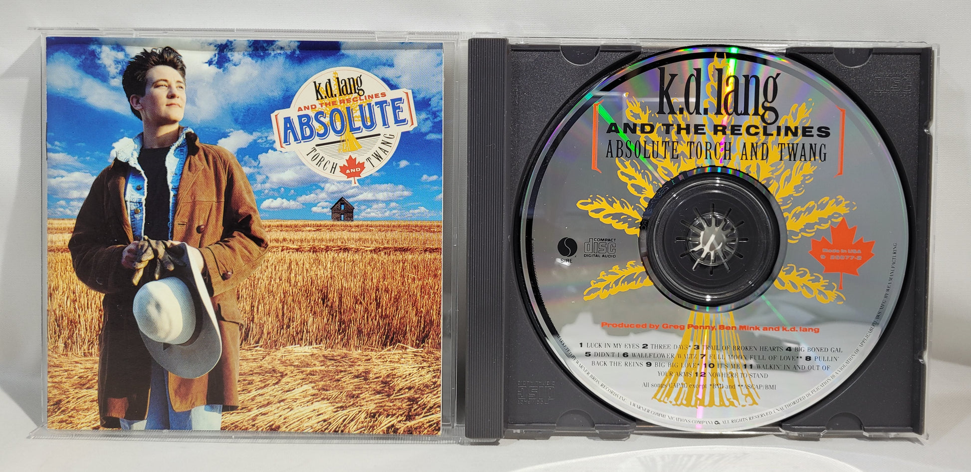 k.d. lang and The Reclines - Absolute Torch and Twang [1989 Used CD]